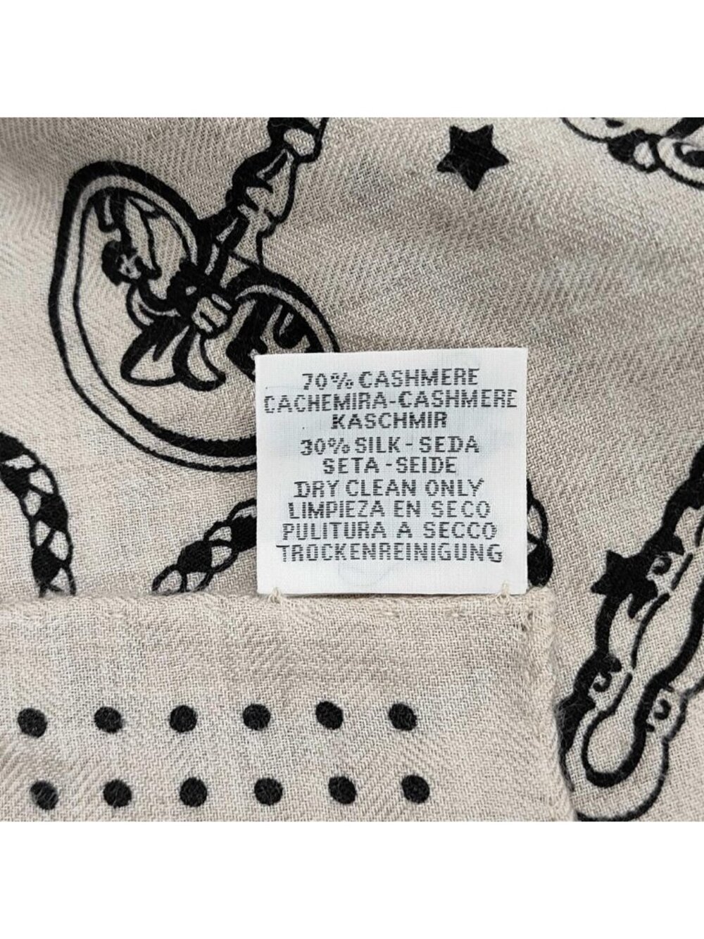 Hermes Carre Geant 140 Lecre Bandana Cassisil Tag Scarf - Picture 4 of 7